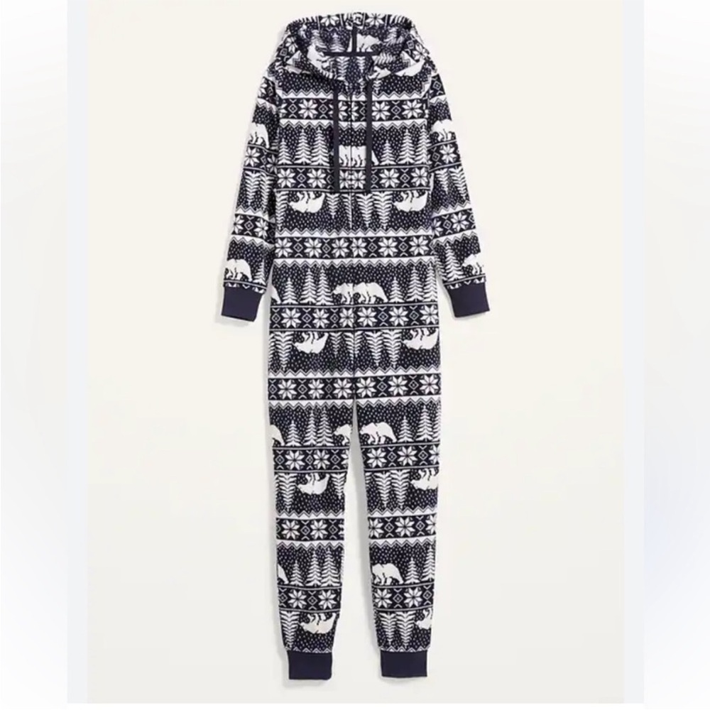 Old Navy Hooded Fleece Pajama Onesie